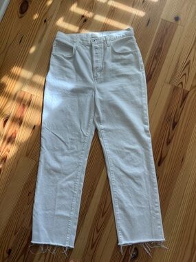 Favorite Daughter Women’s High-Rise White Straight Jeans, size 29